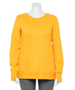 Tek Gear® Sweatshirt Fleece Plus Size Ultrasoft Crewneck -Tek Gear store 5000133 Campfire