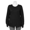 Tek Gear® Sweatshirt Fleece Plus Size Ultrasoft Crewneck -Tek Gear store 5000133 Mineral Black