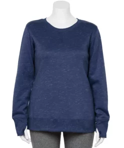 Tek Gear® Sweatshirt Fleece Plus Size Ultrasoft Crewneck -Tek Gear store 5000133 Navy Romance