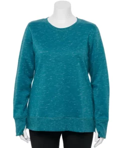 Tek Gear® Sweatshirt Fleece Plus Size Ultrasoft Crewneck -Tek Gear store 5000133 Wetlands