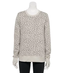 Tek Gear® Women' Sweatshirt Fleece Ultrasoft 15 Tek Gear® Women' Sweatshirt Fleece Ultrasoft -Tek Gear store 5011252 Gray Leopard 1