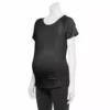 Maternity Tek Gear® Workout Tee -Tek Gear store 5014605 Mineral Black