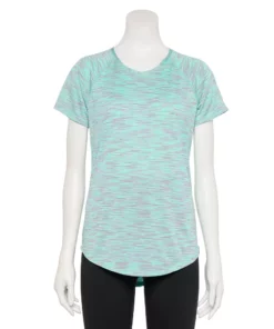 Tek Gear® Women' Tee Crewneck Performance Core -Tek Gear store 5015168 Aqua Spacedye