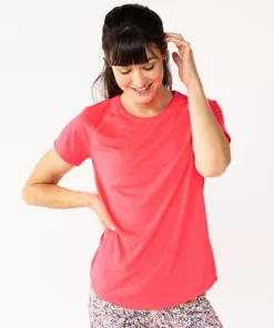 Tek Gear® Women' Tee Crewneck Performance Core -Tek Gear store 5015168 Fanatic Pink