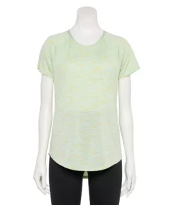 Tek Gear® Women' Tee Crewneck Performance Core -Tek Gear store 5015168 Medium Mint Spacedye