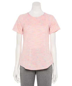 Tek Gear® Women' Tee Crewneck Performance Core -Tek Gear store 5015168 Purple Spacedye