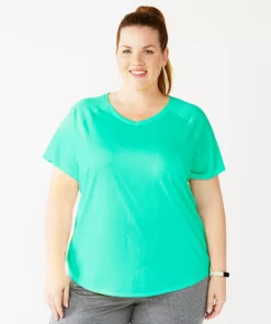 Tek Gear® Tee Performance Core Plus Size V-Neck -Tek Gear store 5016444 Aruba Bay