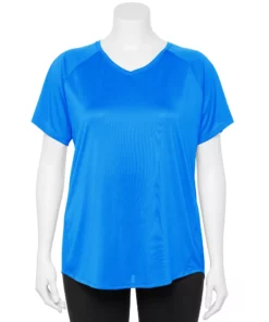Tek Gear® Tee Performance Core Plus Size V-Neck -Tek Gear store 5016444 Beyond Blue