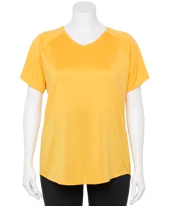 Tek Gear® Tee Performance Core Plus Size V-Neck -Tek Gear store 5016444 Gypsy Gold