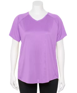 Tek Gear® Tee Performance Core Plus Size V-Neck -Tek Gear store 5016444 Lavender