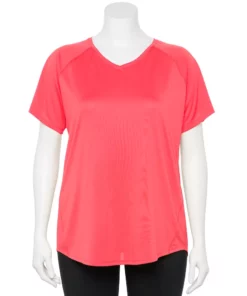 Tek Gear® Tee Performance Core Plus Size V-Neck -Tek Gear store 5016444 Melon Energy