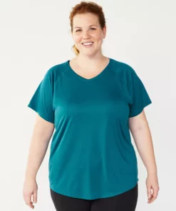 Tek Gear® Tee Performance Core Plus Size V-Neck -Tek Gear store 5016444 Moondance