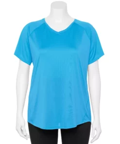 Tek Gear® Tee Performance Core Plus Size V-Neck -Tek Gear store 5016444 Persian Turquoise