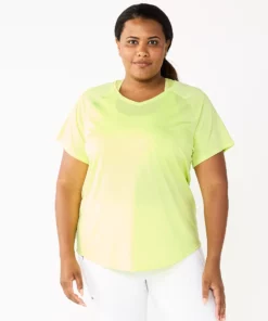Tek Gear® Tee Performance Core Plus Size V-Neck -Tek Gear store 5016444 Real Lemon