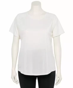 Tek Gear® Tee Performance Core Plus Size V-Neck -Tek Gear store 5016444 White