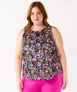 Tek Gear® Core Tank Plus Size Performance -Tek Gear store 5025837 Black Shapes