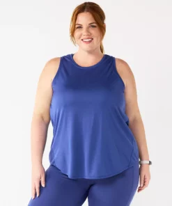 Tek Gear® Core Tank Plus Size Performance -Tek Gear store 5025837 Finley Blue