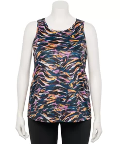 Tek Gear® Core Tank Plus Size Performance -Tek Gear store 5025837 Painted Waves