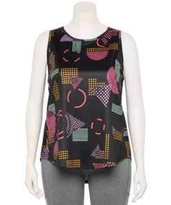 Tek Gear® Core Tank Plus Size Performance -Tek Gear store 5025837 Retro Shapes