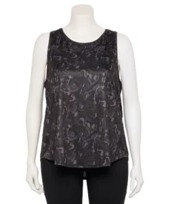 Tek Gear® Core Tank Plus Size Performance -Tek Gear store 5025837 Slate Shapes