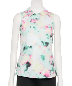 Tek Gear® Women' Polo Golf Sleeveles 21 Tek Gear® Women' Polo Golf Sleeveles -Tek Gear store 5068427 Aqua Multi Dye