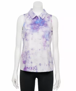 Tek Gear® Women' Polo Golf Sleeveles 17 Tek Gear® Women' Polo Golf Sleeveles -Tek Gear store 5068427 Light Multi Tie Dye