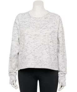 Tek Gear® Sweatshirt Fleece Oversized Plus Size Ultrasoft 10 Tek Gear® Sweatshirt Fleece Oversized Plus Size Ultrasoft -Tek Gear store 5128330 White Black