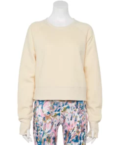 Tek Gear® Women' Sweatshirt Fleece Oversized Ultrasoft -Tek Gear store 5128574 Lemon Frost