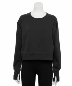 Tek Gear® Women' Sweatshirt Fleece Oversized Ultrasoft -Tek Gear store 5128574 Mineral Black