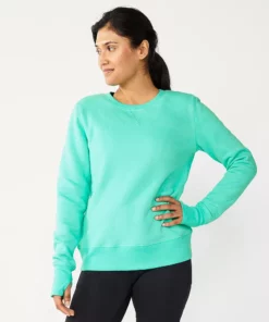 Petite Tek Gear® Sweatshirt Fleece Ultrasoft Crewneck -Tek Gear store 5146364 Aruba Bay