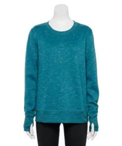 Petite Tek Gear® Sweatshirt Fleece Ultrasoft Crewneck -Tek Gear store 5146364 Wetlands