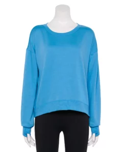 Tek Gear® Women' Sweatshirt Fleece Crewneck Stretch -Tek Gear store 5181941 Beyond Blue