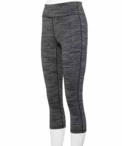 Tek Gear® Legging Plus Size Pocket High-Waisted Capri -Tek Gear store 5182885 Black Spacedye