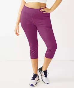 Tek Gear® Legging Plus Size Pocket High-Waisted Capri -Tek Gear store 5182885 Ravishing Orchid