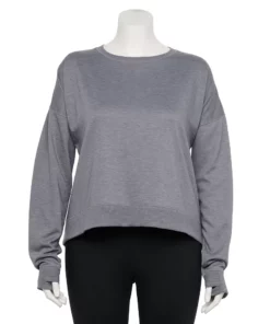 Tek Gear® Sweatshirt Fleece Plus Size Crewneck -Tek Gear store 5187076 Smokey Slate