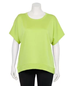 Tek Gear® Tee Fleece Plus Size Stretch -Tek Gear store 5197872 Green Romantica