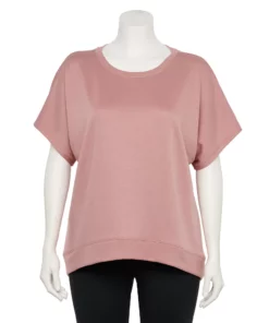 Tek Gear® Tee Fleece Plus Size Stretch -Tek Gear store 5197872 Martini Rose