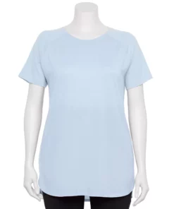 Tek Gear® Tee Plus Size Tunic High Slit -Tek Gear store 5227026 Ava Lavender