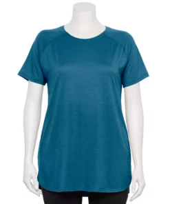 Tek Gear® Tee Plus Size Tunic High Slit -Tek Gear store 5227026 Blue Crayon
