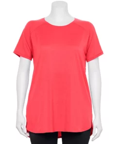 Tek Gear® Tee Plus Size Tunic High Slit -Tek Gear store 5227026 Fanatic Pink