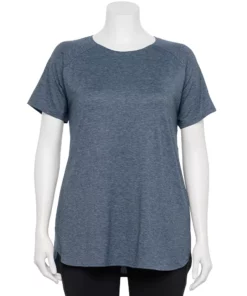 Tek Gear® Tee Plus Size Tunic High Slit -Tek Gear store 5227026 Navy Romance