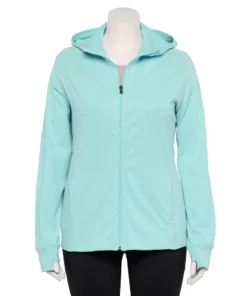 Tek Gear® Jacket Plus Size Essential Hooded 24 Tek Gear® Jacket Plus Size Essential Hooded -Tek Gear store 5227131 Aqua Crystal