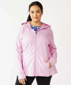 Tek Gear® Jacket Plus Size Essential Hooded 39 Tek Gear® Jacket Plus Size Essential Hooded -Tek Gear store 5227131 Daydream Purple
