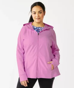 Tek Gear® Jacket Plus Size Essential Hooded 36 Tek Gear® Jacket Plus Size Essential Hooded -Tek Gear store 5227131 Luminous Pink