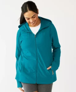 Tek Gear® Jacket Plus Size Essential Hooded 31 Tek Gear® Jacket Plus Size Essential Hooded -Tek Gear store 5227131 Spectacular Teal