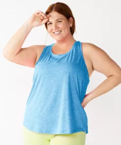 Tek Gear® Racerback Tank Plus Size 21 Tek Gear® Racerback Tank Plus Size -Tek Gear store 5227178 Beyond Blue