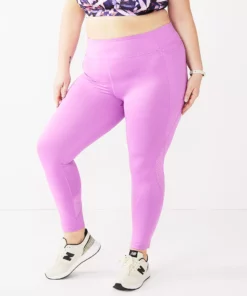 Tek Gear® Legging 7/8 Plus Size Perforated High-Waisted