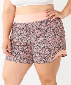Tek Gear® Short Plus Size Multi-Purpose Workout 20 Tek Gear® Short Plus Size Multi-Purpose Workout -Tek Gear store 5231280 Coral Ditsy Floral