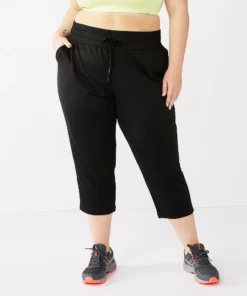 Tek Gear® Capri Weekend Straight-Leg Plus Size -Tek Gear store 5231581 Black