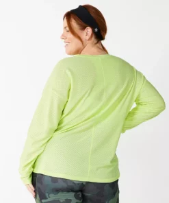 Tek Gear® Tee Mesh Plus Size Crewneck -Tek Gear store 5231871 ALT